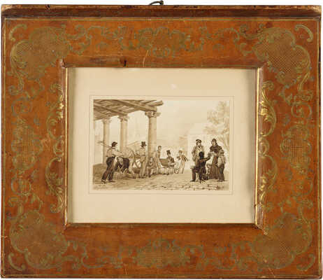 Лепренс Огюст-Хавьер. Русская жанровая сцена 